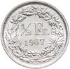 Швейцария 1/2 франка 1967, Аукцион: Monetnik за 290 RUB