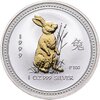 Австралия 1 доллар 1999 "Восточный календарь. Год кролика" с позолотой, Аукцион: Monetnik за 7 174 RUB