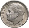 США 10 центов (дайм, one dime) 1964 D Silver Roosevelt Dime (Рузвельт) знак монетного двора "D" - Денвер, Аукцион: Monetnik за 540 