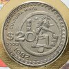 Мексика 20 песо (pesos) 1982, в конверте с маркой, Аукцион: Monetnik за 460 RUB