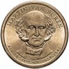 США 1 dollar (доллар) 2008 "Мартин Ван Бюрен (8-й президент США)", знак монетного двора "P" - Филадельфия, Аукцион: Monetnik за 610 
