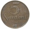 Латвия 5 сантимов 1922, Аукцион: Monetnik за 540 