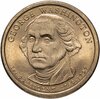 США 1 доллар (dollar) 2007 "1-й президент США - Джордж Вашингтон", Аукцион: Monetnik за 610 