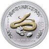 Австралия 1 доллар 2001 "Восточный календарь. Год змеи" с позолотой, Аукцион: Monetnik за 11 111 RUB