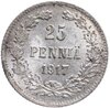 25 пенни (pennia) 1917 S  гербовый орёл без корон, Аукцион: Monetnik за 606 