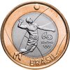 Бразилия 1 real (реал) 2015 "XXXI летние Олимпийские Игры, Рио-де-Жанейро 2016 volleyball (волейбол)", Аукцион: Monetnik за 280 RUB