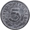 Германия, Третий рейх 5 рейхспфеннигов (reichspfennig) 1940, знак монетного двора: "F" - Штутгарт, Аукцион: Monetnik за 631 