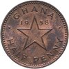 Гана 1/2 пенни (penny) 1958, Аукцион: Monetnik за 310 RUB