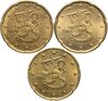 Финляндия набор из 3 монет 20 евро центов (euro cent) 1999-2002, Аукцион: Monetnik за 375 