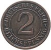 Германия (Веймарская республика) 2 пфеннига (rentenpfennig) 1924, знак монетного двора "A" — Берлин, Аукцион: Monetnik за 403 RUB