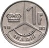Бельгия 1 франк (franc) 1990 Надпись на голландском - 'BELGIE', Аукцион: Monetnik за 41 