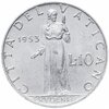 Ватикан 10 лир (lire) 1953, Аукцион: Monetnik за 215 RUB