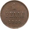 1 пенни (penni) 1909 Российская Финляндия, Аукцион: Monetnik за 456 