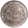 50 пенни (pennia) 1917 S  гербовый орел с коронами Российская Финляндия, Аукцион: Monetnik за 600 RUB