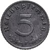 Германия, Третий рейх 5 рейхспфеннигов (reichspfennig) 1942, знак монетного двора: "F" - Штутгарт, Аукцион: Monetnik за 342 RUB