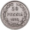 50 пенни (pennia) 1893 L, Российская Финляндия, Аукцион: Monetnik за 1 266 RUB