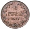 10 пенни (pennia) 1907, Аукцион: Monetnik за 490 