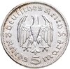Германия, Третий рейх 5 рейхсмарок (reichsmark) 1936  Гинденбург, без свастики, Аукцион: Monetnik за 1 910 RUB