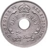 Британская Западная Африка 1 пенни (penny) 1947 KN   знак монетного двора: "KN" - Кингз Нортон, Бирмингем, Аукцион: Monetnik за 780 RUB