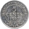 Ньюфаундленд 5 центов (cents) 1912, Аукцион: Monetnik за 1 697 RUB