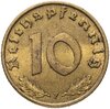Германия, Третий рейх 10 рейхспфеннигов (reichspfennig) 1939, знак монетного двора "F" - Штутгарт, Аукцион: Monetnik за 850 