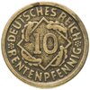 Германия 10 пфеннигов (рентенпфеннигов, rentenpfennig) 1924 F, Аукцион: Monetnik за 249 