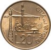 Ватикан 20 лир (lire) 1991, Аукцион: Monetnik за 600 RUB