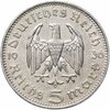 Германия (Третий Рейх) 5 рейхсмарок 1936 F  (Штутгарт), орел без свастики, Аукцион: Monetnik за 2 916 