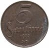 Латвия 5 сантимов (santimi) 1922, Аукцион: Monetnik за 200 RUB