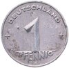 Германия (ГДР) 1 пфенниг (pfennig) 1953 E, отметка монетного двора: "E" - Мульденхюттен, Аукцион: Monetnik за 280 