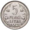 Литва 5 литов (litai) 1925, Аукцион: Monetnik за 4 418 RUB