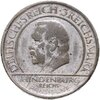 Германия 3 рейхсмарки (reichsmark) 1929 A 10 лет Веймарской конституции знак монетного двора "A" — Берлин, Аукцион: Monetnik за 2 719 RUB