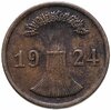 Германия (Веймарская республика) 2 пфеннига (rentenpfennig) 1924, Аукцион: Monetnik за 215 