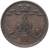 1 пенни (penny) 1881 Александр III монета для Финляндии, Аукцион: Monetnik за 6 384 RUB
