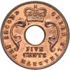 Британская Восточная Африка 5 центов (cents) 1955, Аукцион: Monetnik за 470 RUB