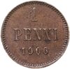 1 пенни (penni) 1906 Российская Финляндия, Аукцион: Monetnik за 590 RUB