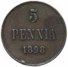 5 пенни 1898, монета для Финляндии, Аукцион: Monetnik за 390 