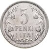 Литва 5 литов (litai) 1925, Аукцион: Monetnik за 2 850 RUB