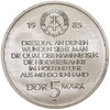 Германия (ГДР) 5 марок 1985 "40 лет со дня разрушения Дрездена, Фрауэнкирхе", Аукцион: Monetnik за 2 110 RUB