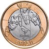 Бразилия 1 real (реал) 2014 "XXXI летние Олимпийские Игры, Рио-де-Жанейро 2016 paratriathlon (паратриатлон)", Аукцион: Monetnik за 280 RUB