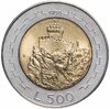 Сан-Марино 500 лир (lire) 1988 "Укрепления Сан-Марино", Аукцион: Monetnik за 390 RUB