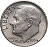 США 10 центов (дайм, one dime) 1964 "Silver Roosevelt Dime", Аукцион: Monetnik за 680 RUB