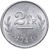 Бельгия 2 франка (francs) 1944, Аукцион: Monetnik за 1 155 