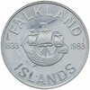 Фолклендские острова 50 пенсов (pence) 1983  150 лет Британскому управлению, Аукцион: Monetnik за 3 831 