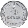 Португалия 4 сентаво (centavos) 1919, Аукцион: Monetnik за 681 