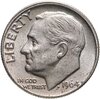 США 10 центов (дайм, one dime) 1964 "Silver Roosevelt Dime", Аукцион: Monetnik за 680 RUB