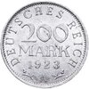 Германия 200 марок (mark) 1923 A  знак монетного двора "A" — Берлин, Аукцион: Monetnik за 350 RUB