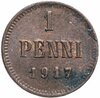 1 пенни (penni) 1917 монета для Финляндии, Аукцион: Monetnik за 490 