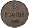 5 пенни (pennia) 1892, Аукцион: Monetnik за 2 250 