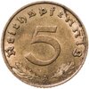 Германия - Третий рейх 5 рейхспфеннигов 1938 "A", Аукцион: Monetnik за 550 RUB